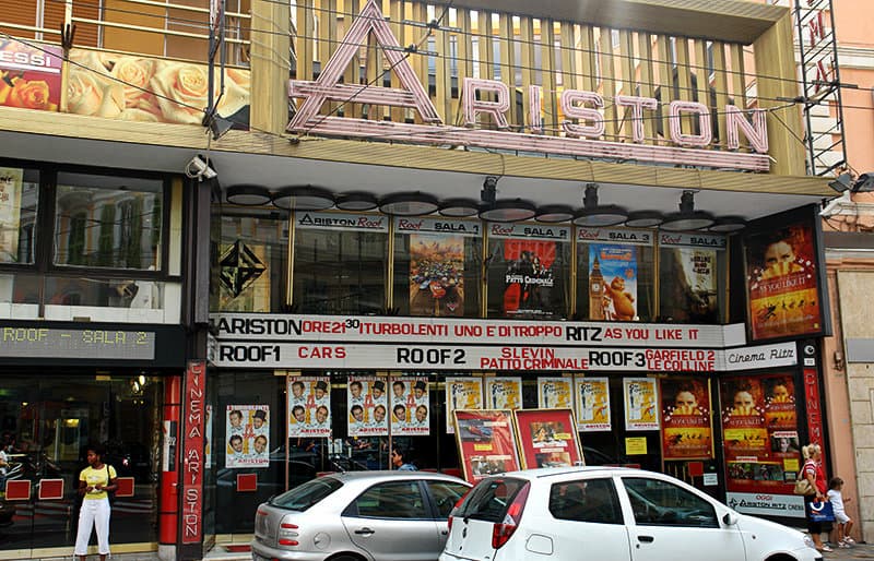 Das Ariston Theater in Sanremo, Italien ist ein Kino, wo auch Sanremo Music Festival stattfindet