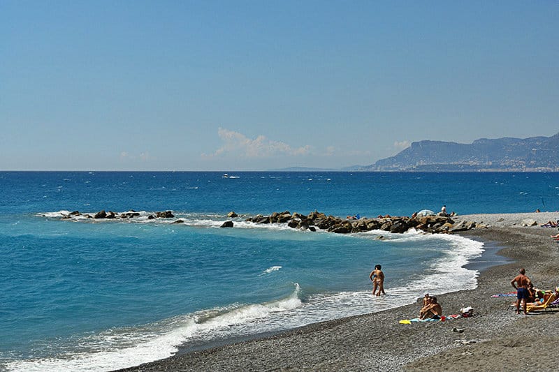 Strand in Ventimiglia