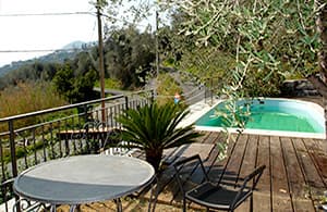 Ferienhaus mit Pool zu alleinigen Nutzung in ruhiger Lage in Ligurien