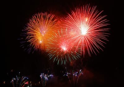 Feuerwerk zu Neujahr in San Remo