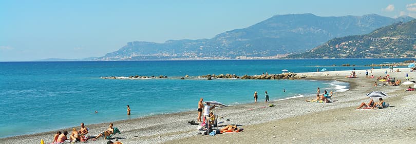 Strand in Ligurien