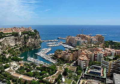 Blick auf Monaco, Cote d'Azur, Frankreich