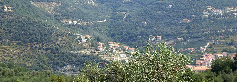 Blick aus Garresio in Ligurien